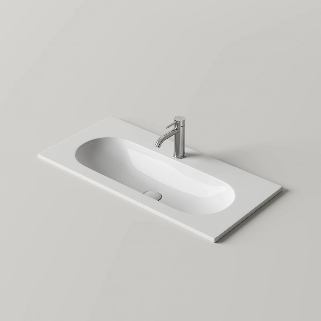 Раковина накладная Ceramicanova Калиста / Calista 81x39,5x12 без перелива, с отверстием под смеситель, прямоугольная, белый — РАК010014 — фото 4