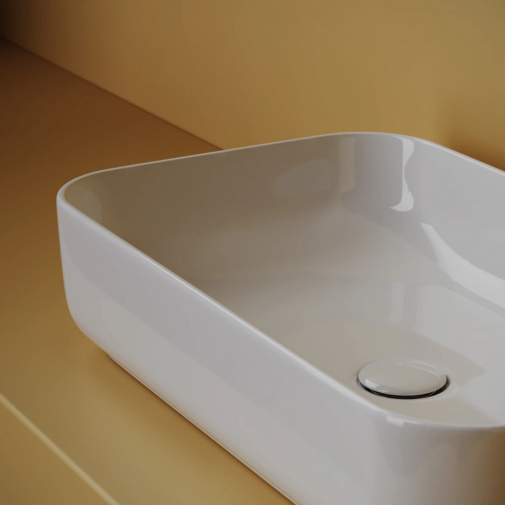 Раковина накладная Ceramicanova Элемент / Element 60,5x37,5x14,5 без перелива, прямоугольная, белый — РАК010117 — фото 5