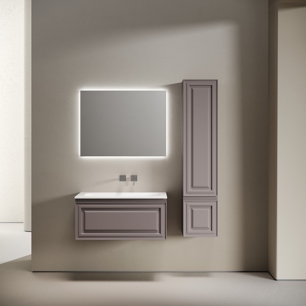 Тумба под раковину Sancos Самая / Very 89x44,5x40,6 подвесная, один ящик, пыльная роза / doha soft — МЕБ009273 — фото 2