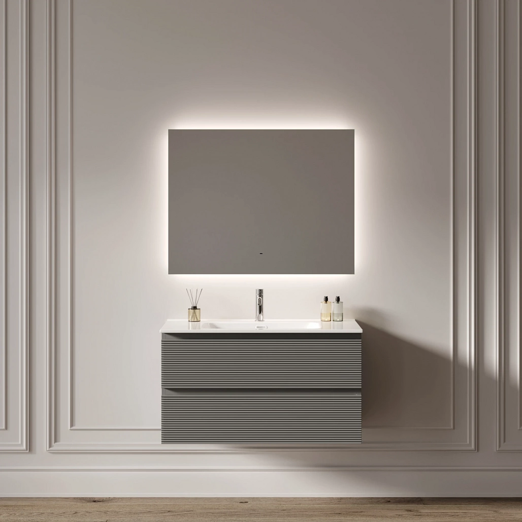 Зеркало Sancos Поле 2.0 / Square 2.0 90x70 светодиодная подсветка 2700K/4000K/5000K, антизапотевание, управление взмахом руки, диммируемая регулировка подсветки — ЗЕР010409 — фото 7