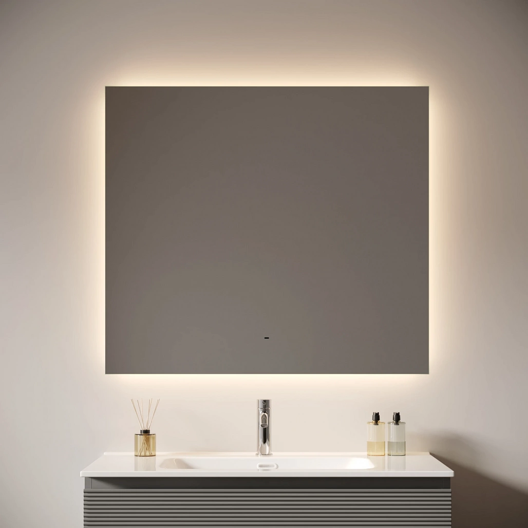 Зеркало Sancos Поле 2.0 / Square 2.0 90x70 светодиодная подсветка 2700K/4000K/5000K, антизапотевание, управление взмахом руки, диммируемая регулировка подсветки — ЗЕР010409 — фото 5