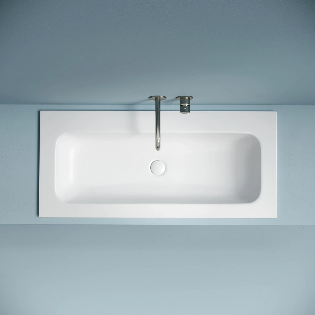 Раковина мебельная Ceramicanova Грация / Grace 101x45,7x13,7 без перелива, без отверстия под смеситель, прямоугольная, белый матовый — РАК010003 — фото 5