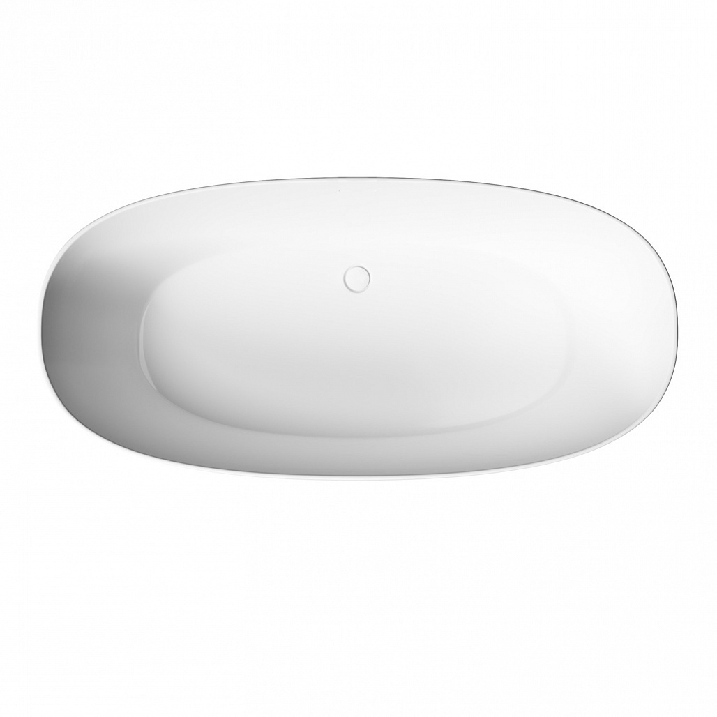 Ванна акриловая отдельностоящая Sancos Овал / Oval FB21 170x80x58 овальная, с каркасом, со сливом-переливом, донным клапаном с системой "Клик - Клак", белый