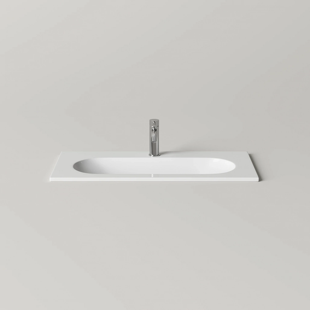 Раковина накладная Ceramicanova Калиста / Calista 81x39,5x12 без перелива, с отверстием под смеситель, прямоугольная, белый — РАК010014 — фото 2
