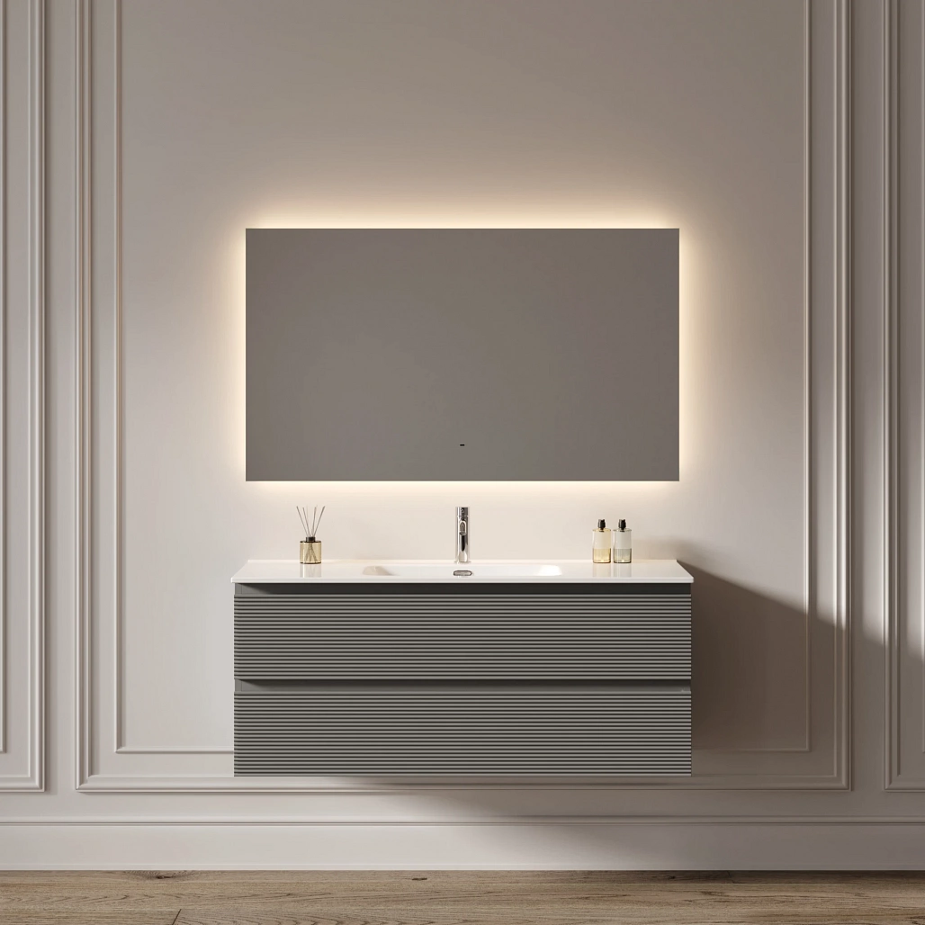 Зеркало Sancos Поле 2.0 / Square 2.0 120x70 светодиодная подсветка 2700K/4000K/5000K, антизапотевание, управление взмахом руки, диммируемая регулировка подсветки — ЗЕР010397 — фото 8