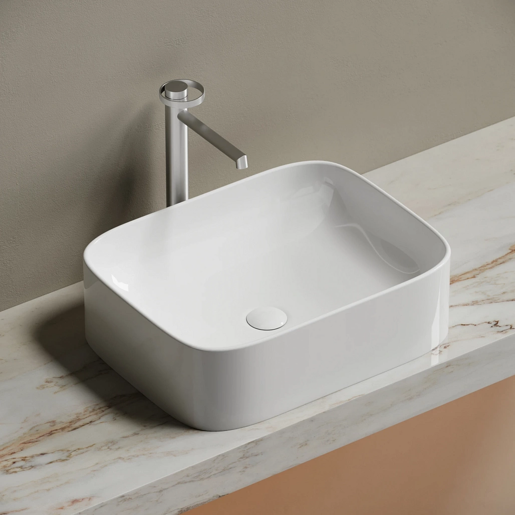 Умывальник чаша накладная прямоугольная Ceramicanova Элемент (Element) 505x380x150 мм, CN6052