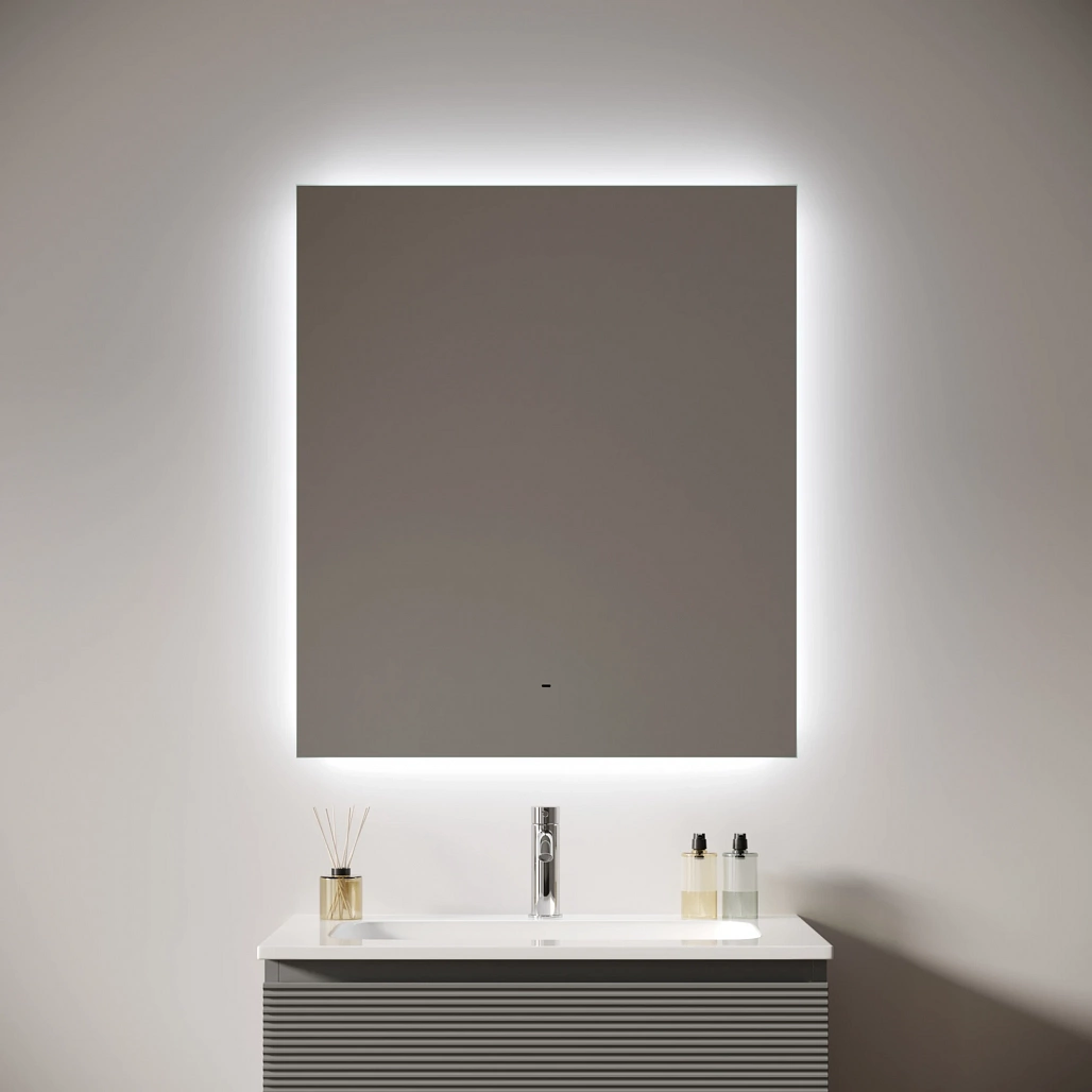 Зеркало Sancos Поле 2.0 / Square 2.0 70x80 светодиодная подсветка 2700K/4000K/5000K, антизапотевание, управление взмахом руки, диммируемая регулировка подсветки — ЗЕР010407 — фото 3