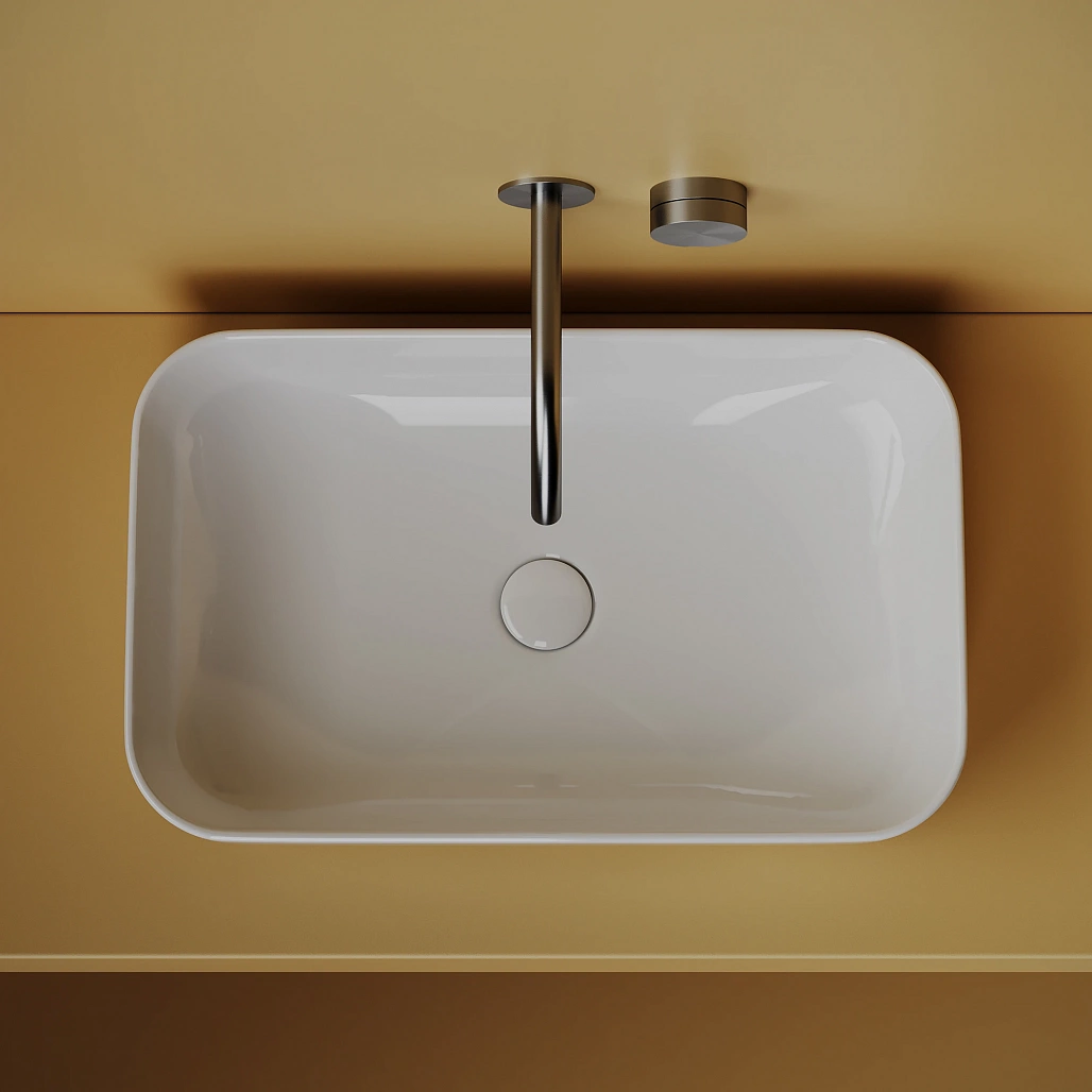 Раковина накладная Ceramicanova Элемент / Element 60,5x37,5x14,5 без перелива, прямоугольная, белый — РАК010117 — фото 4