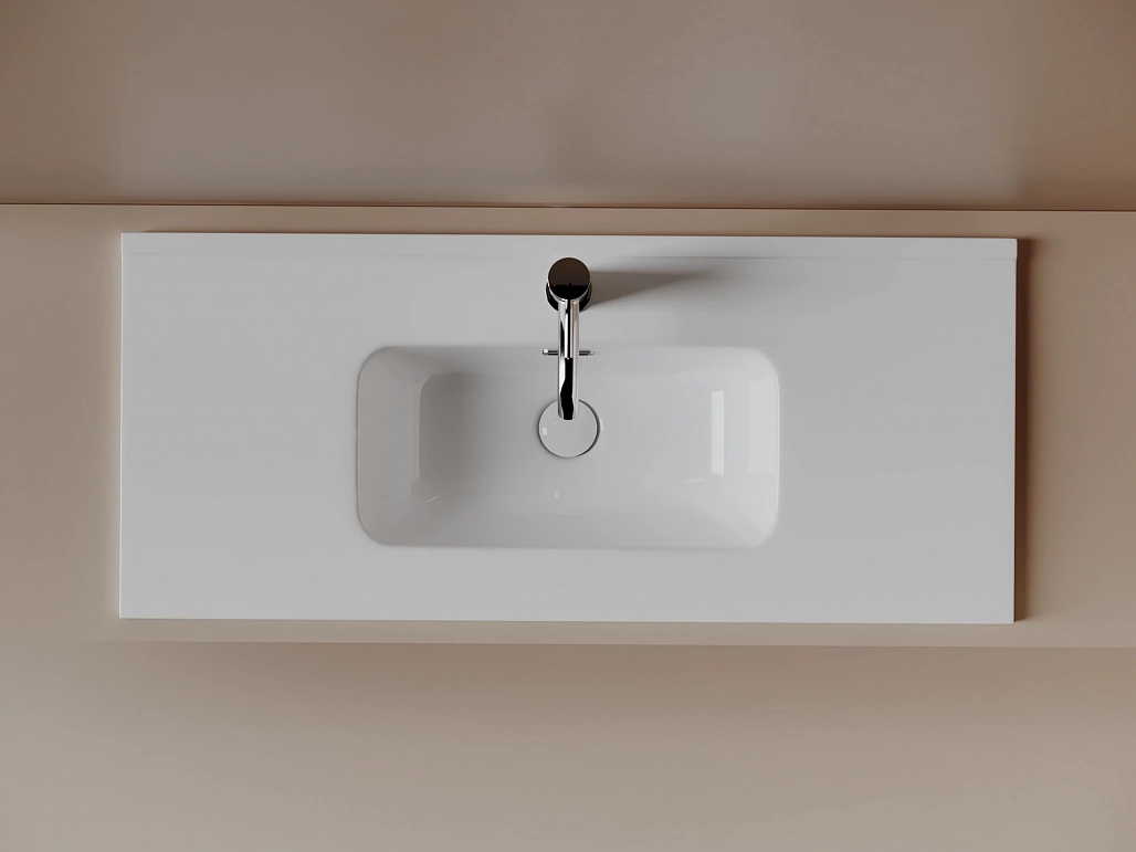 Раковина накладная Ceramicanova Компакт (Compact) 910x395x170, белый, CN7030