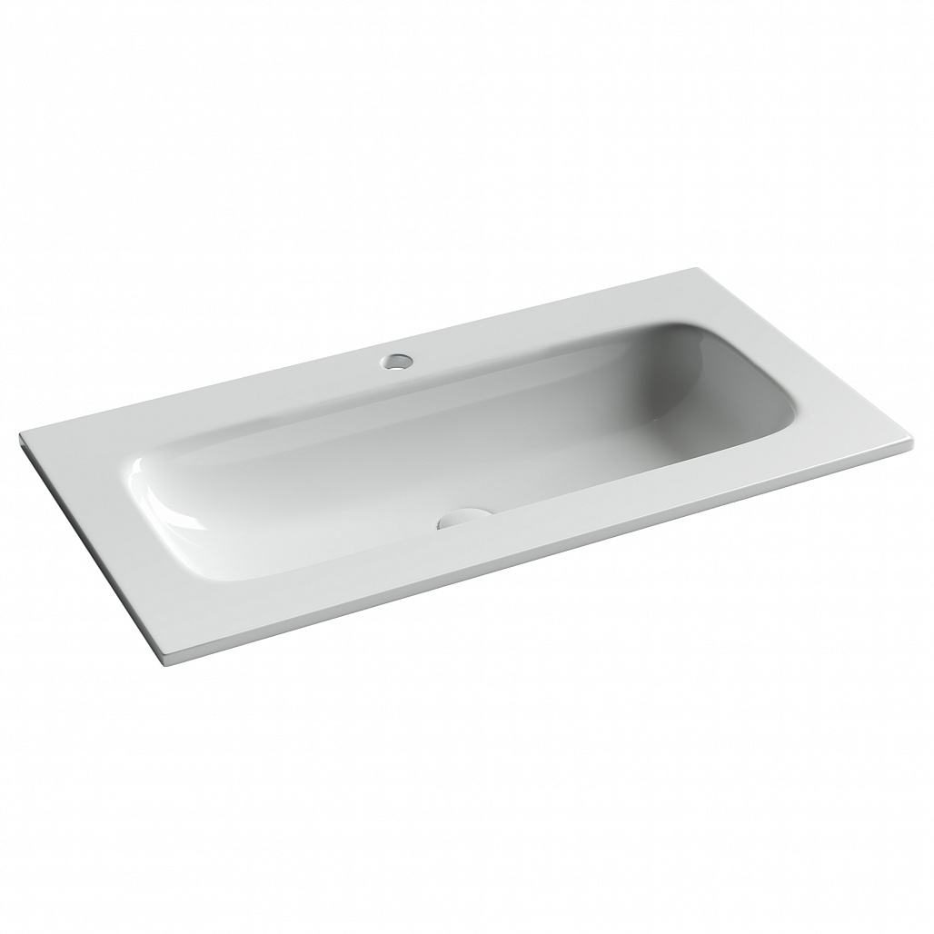 Раковина мебельная Ceramicanova Грация / Grace 91x45,7x13,7 без перелива, с отверстием под смеситель, прямоугольная, белый — РАК010088 — фото 1