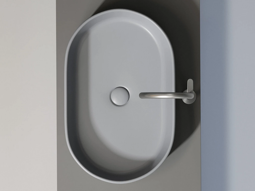 Раковина накладная Ceramicanova Элемент / Element 60,8x38,5x12,2 без перелива, овальная, антрацит матовый — РАК010107 — фото 10