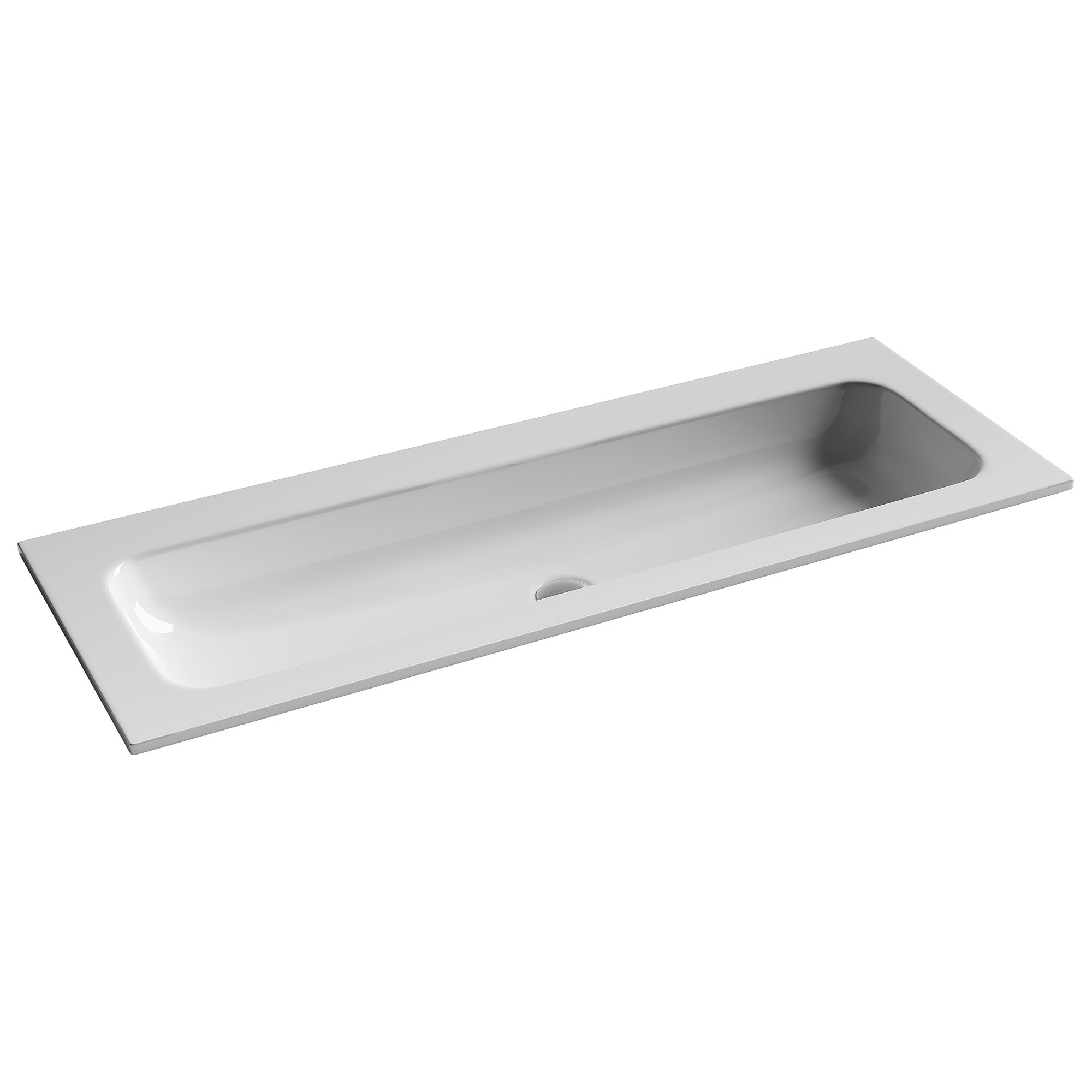 Раковина мебельная Ceramicanova Грация / Grace 121x45,7x13,7 без перелива, без отверстия под смеситель, прямоугольная, белый — РАК010050 — фото 1
