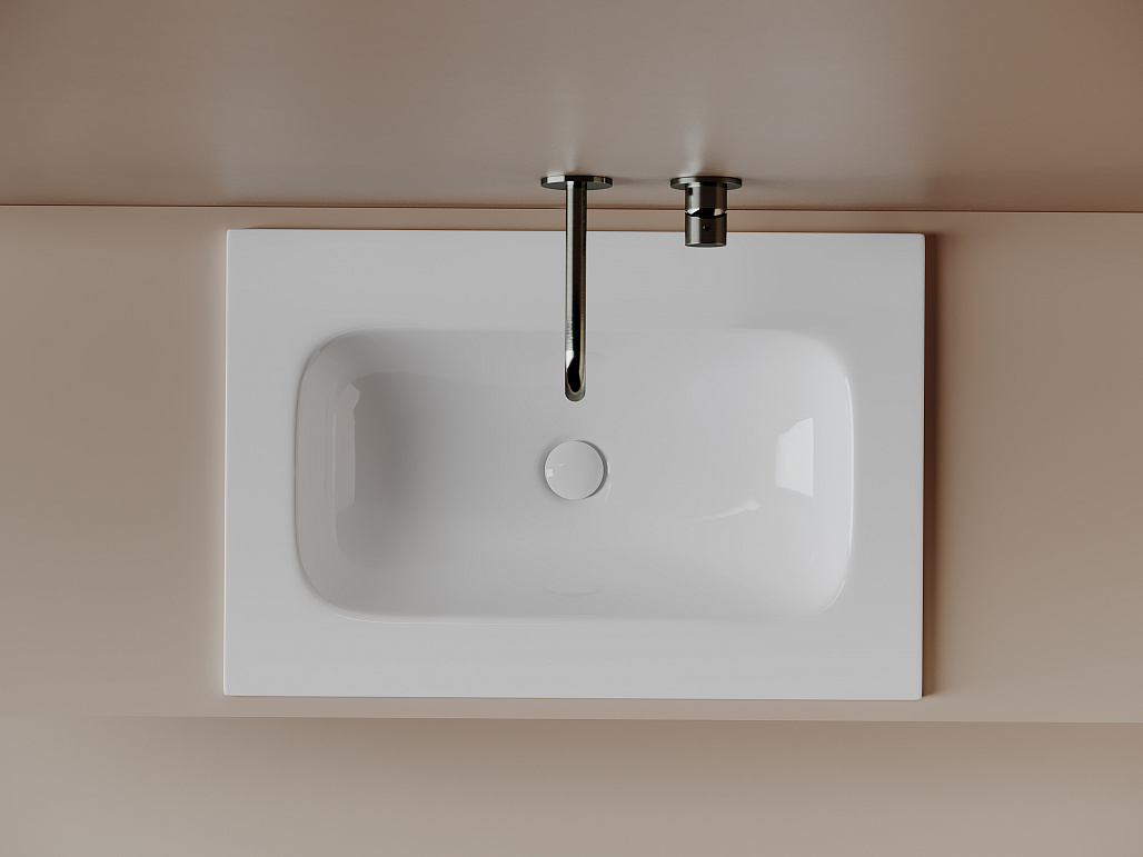Раковина мебельная Ceramicanova Грация / Grace 71x45,7x13,7 без перелива, без отверстия под смеситель, прямоугольная, белый — РАК010084 — фото 3