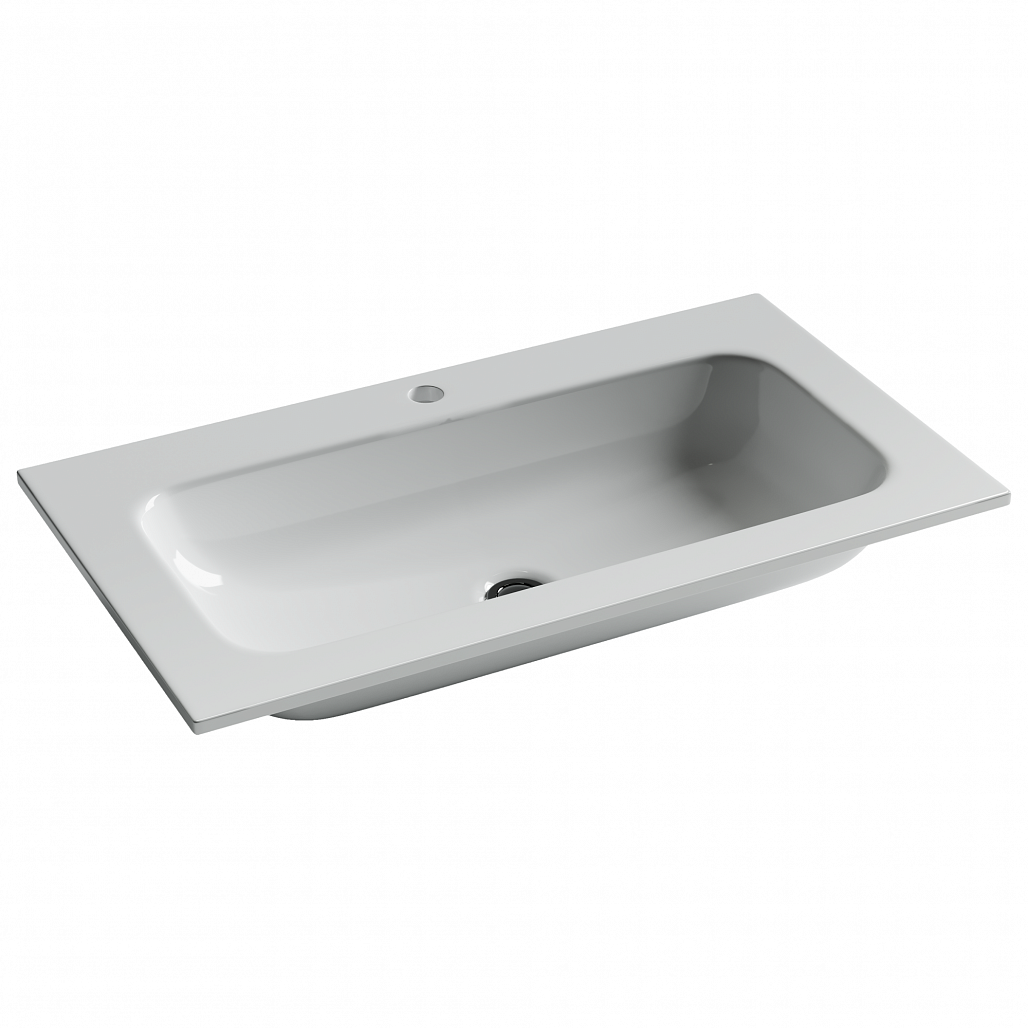 Раковина мебельная Ceramicanova Грация / Grace 81x45,7x13,7 без перелива, с отверстием под смеситель, прямоугольная, белый — РАК010067 — фото 1