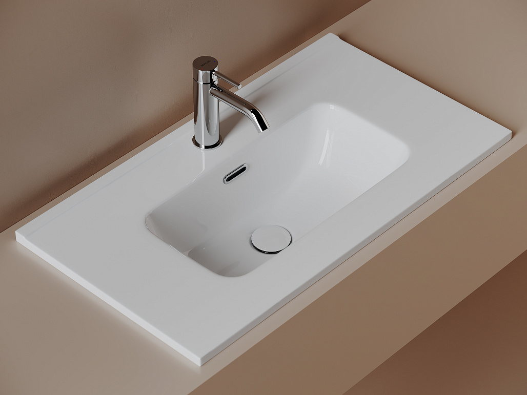 Раковина накладная Ceramicanova Компакт (Compact) 710x395x170, белый, CN7029