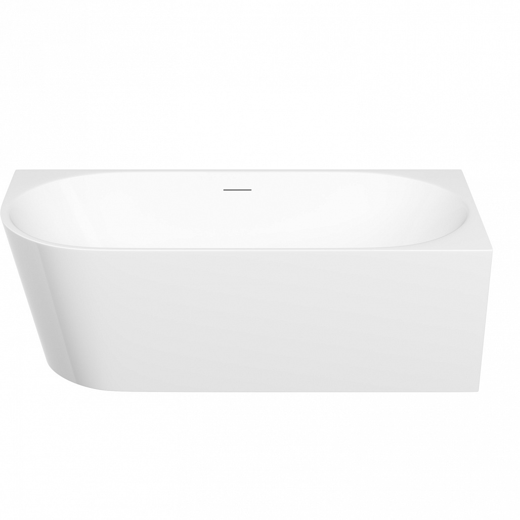 Ванна акриловая угловая Sancos Грань Р / Edge R FB23R 170x80x58 овальная, правая, с каркасом, со сливом-переливом, донным клапаном с системой "Клик - Клак", белый