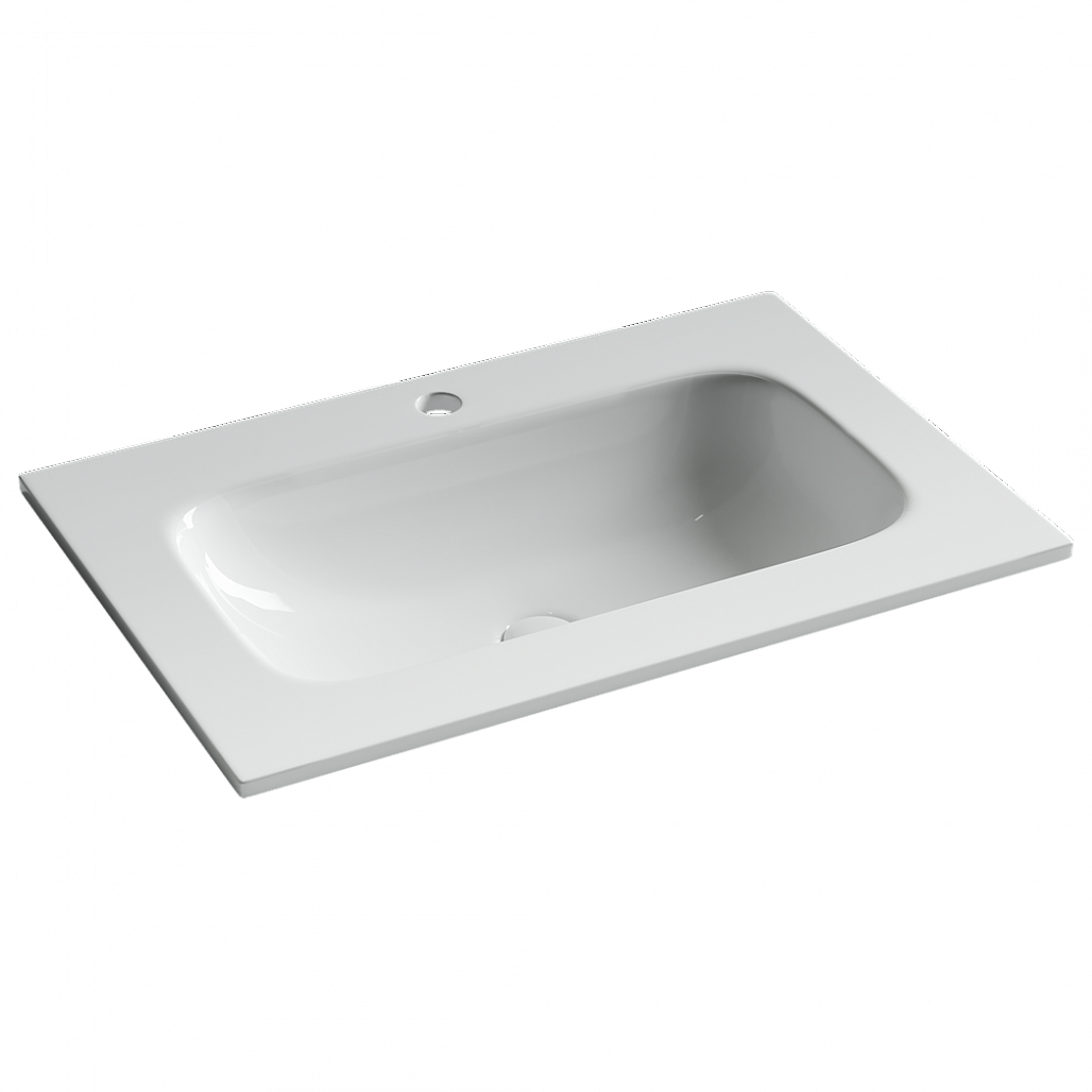Раковина мебельная Ceramicanova Грация / Grace 71x45,7x13,7 без перелива, с отверстием под смеситель, прямоугольная, белый — РАК010085 — фото 1
