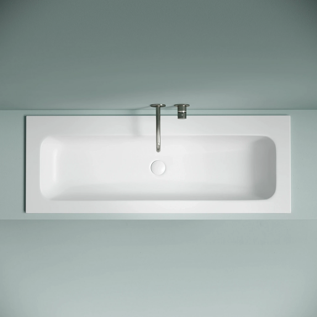 Раковина мебельная Ceramicanova Грация / Grace 121x45,7x13,7 без перелива, без отверстия под смеситель, прямоугольная, белый матовый — РАК010004 — фото 5