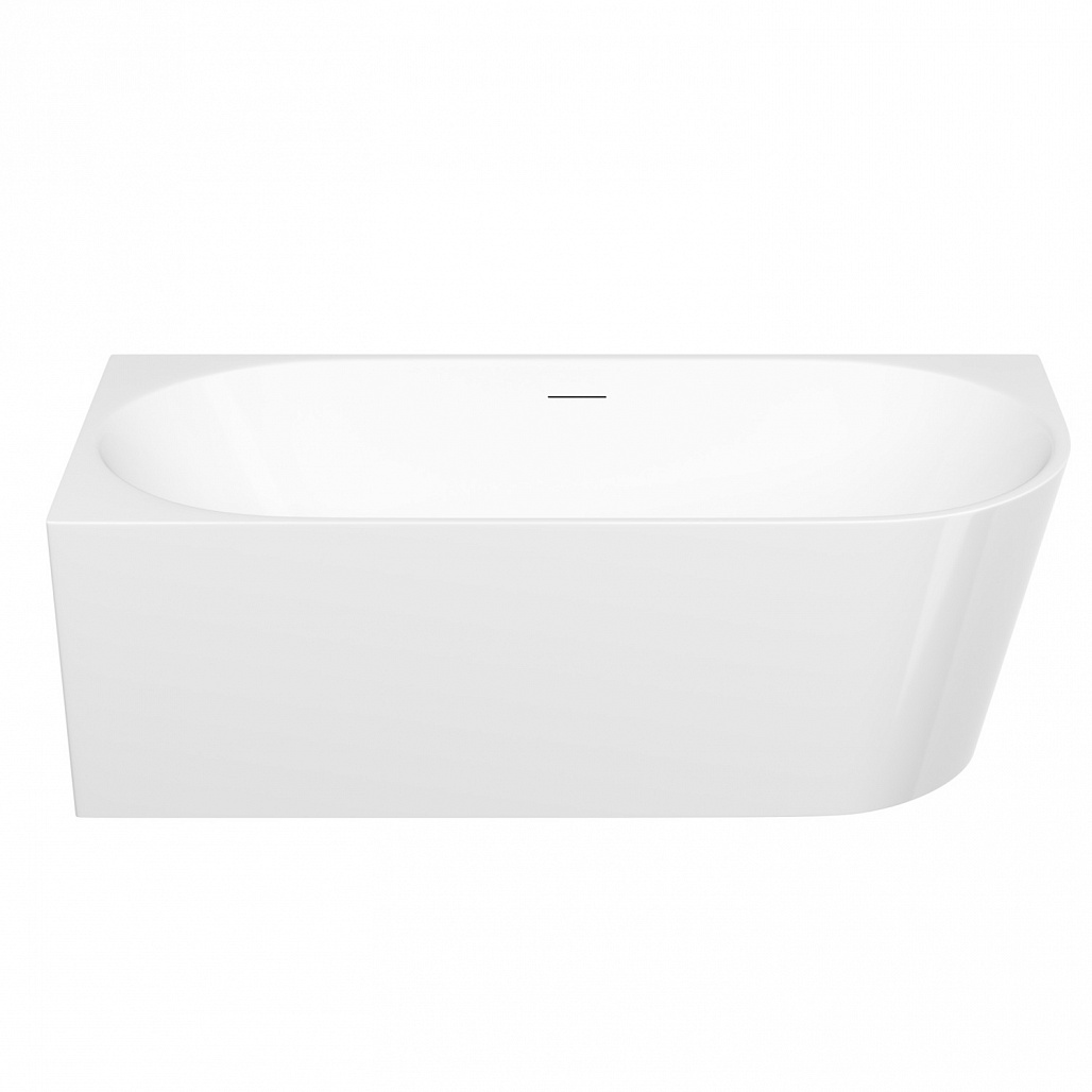 Ванна акриловая угловая Sancos Грань Л / Edge L FB23L 170x80x58 овальная, левая, с каркасом, со сливом-переливом, донным клапаном с системой "Клик - Клак", белый