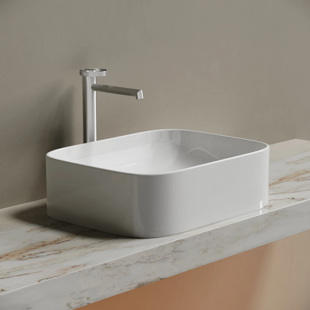 Умывальник чаша накладная прямоугольная Ceramicanova Элемент (Element) 505x380x150 мм, CN6052