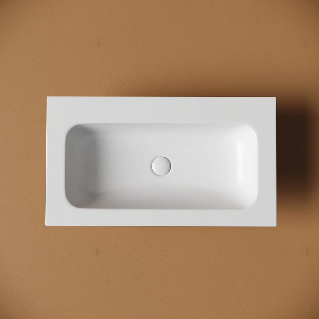 Раковина мебельная Ceramicanova Грация / Grace 81x45,7x13,7 без перелива, без отверстия под смеситель, прямоугольная, белый матовый — РАК010005 — фото 3