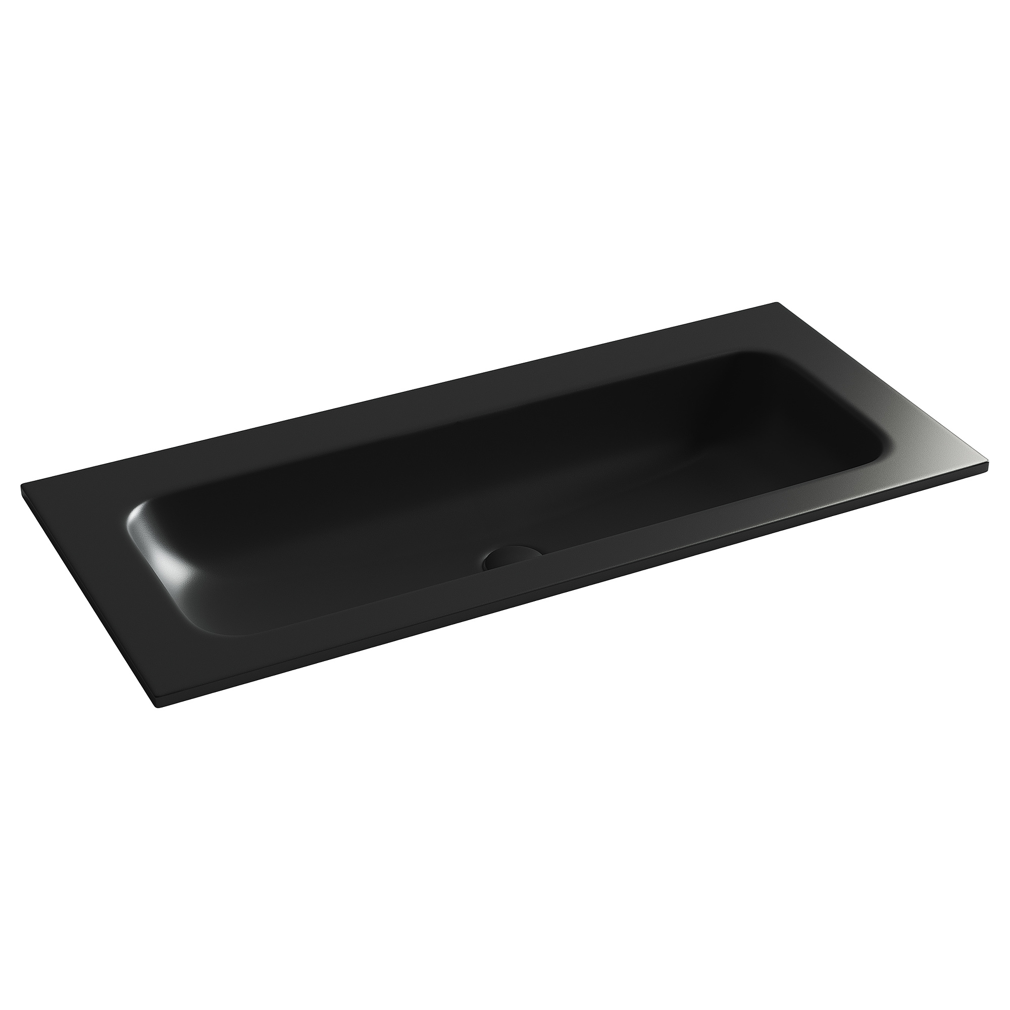 Раковина мебельная Ceramicanova Грация / Grace 101x45,7x13,7 без перелива, без отверстия под смеситель, прямоугольная, черный матовый — РАК010049 — фото 1
