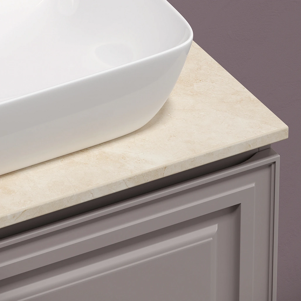 Тумба под столешницу Sancos Самая / Very 79x44,5x40,6 подвесная, пыльная роза / doha soft, столешница без отверстия под смеситель, креман / kreman — МЕБ009503 — фото 6