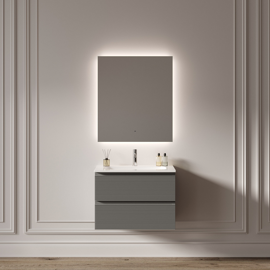 Зеркало Sancos Поле 2.0 / Square 2.0 70x80 светодиодная подсветка 2700K/4000K/5000K, управление взмахом руки, диммируемая регулировка подсветки — ЗЕР010419 — фото 7