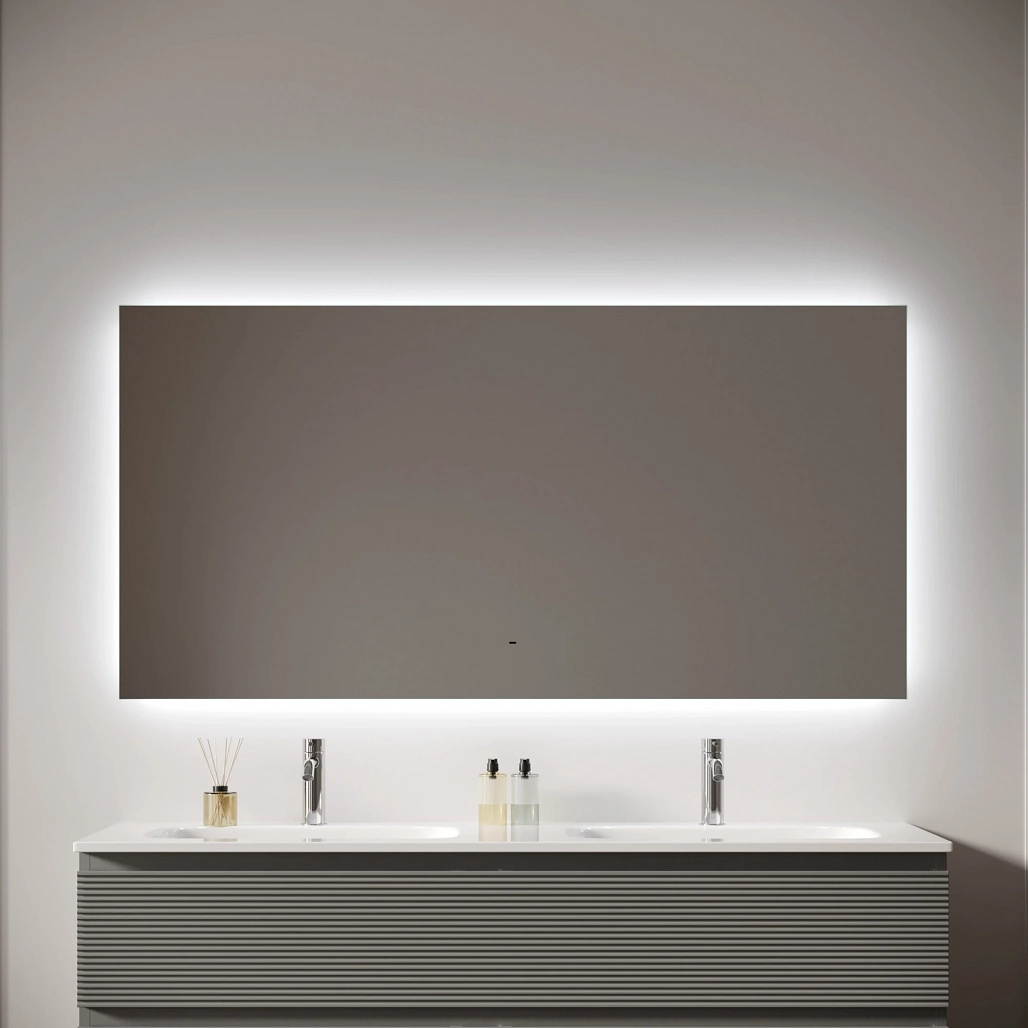 Зеркало Sancos Поле 2.0 / Square 2.0 140x80 светодиодная подсветка 2700K/4000K/5000K, антизапотевание, управление взмахом руки, диммируемая регулировка подсветки — ЗЕР010398 — фото 3