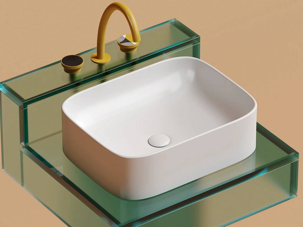 Раковина накладная Ceramicanova Элемент / Element 50,5x38x15 без перелива, прямоугольная, белый матовый — РАК010118 — фото 3
