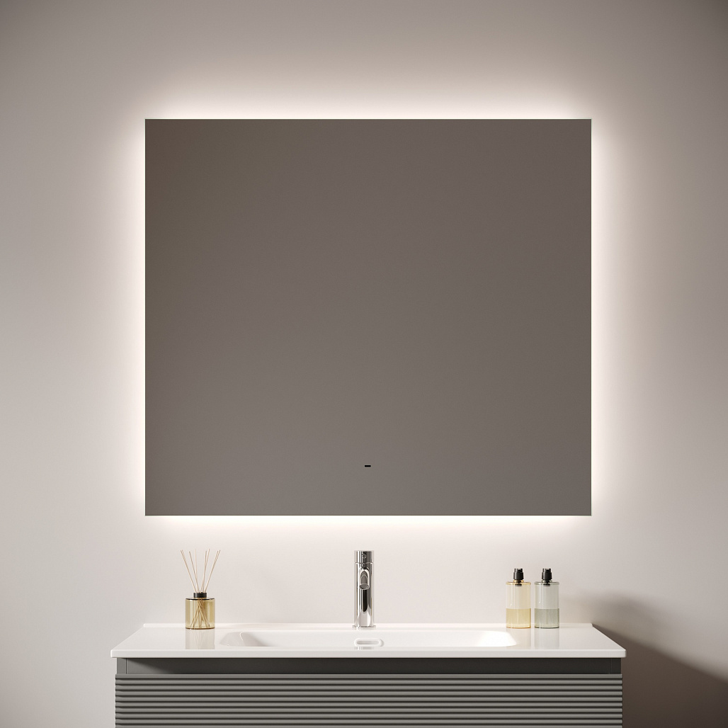Зеркало Sancos Поле 2.0 / Square 2.0 90x70 светодиодная подсветка 2700K/4000K/5000K, управление взмахом руки, диммируемая регулировка подсветки — ЗЕР010418 — фото 4