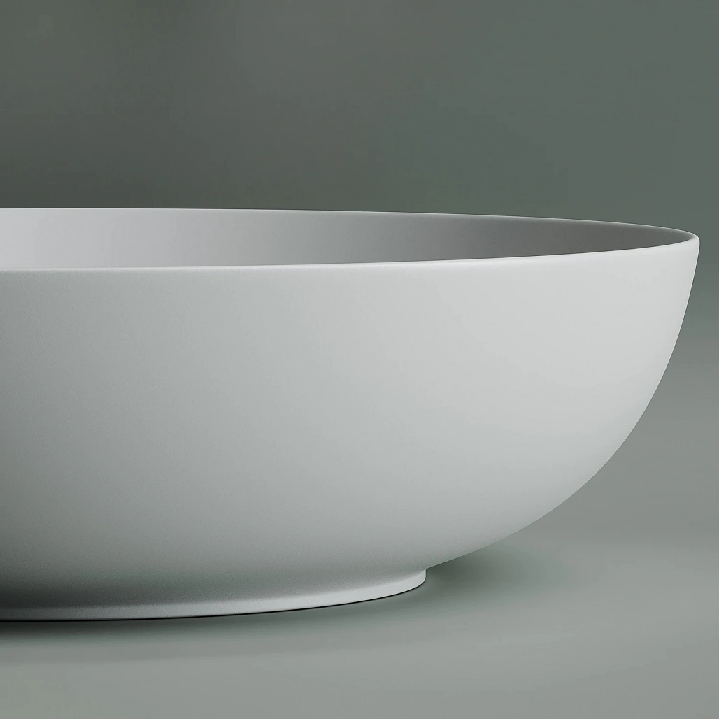 Раковина накладная Ceramicanova Элемент / Element 52x39,5x13 без перелива, овальная, белый матовый — РАК010105 — фото 5