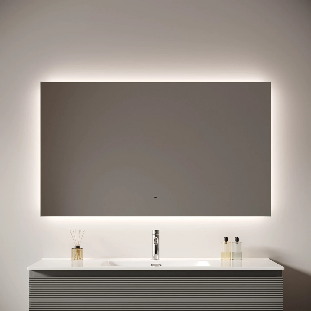Зеркало Sancos Поле 2.0 / Square 2.0 120x70 светодиодная подсветка 2700K/4000K/5000K, антизапотевание, управление взмахом руки, диммируемая регулировка подсветки — ЗЕР010397 — фото 4