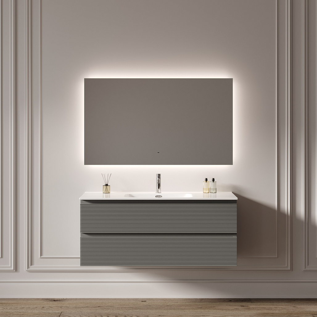 Зеркало Sancos Поле 2.0 / Square 2.0 120x70 светодиодная подсветка 2700K/4000K/5000K, управление взмахом руки, диммируемая регулировка подсветки — ЗЕР010415 — фото 7