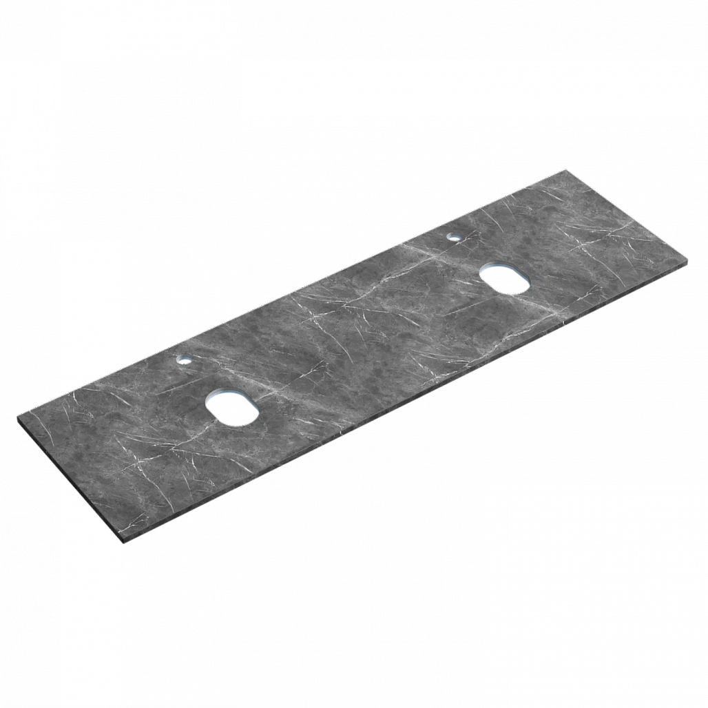 Столешница Sancos 160x46 с отверстием под смеситель, черное небо / black sky