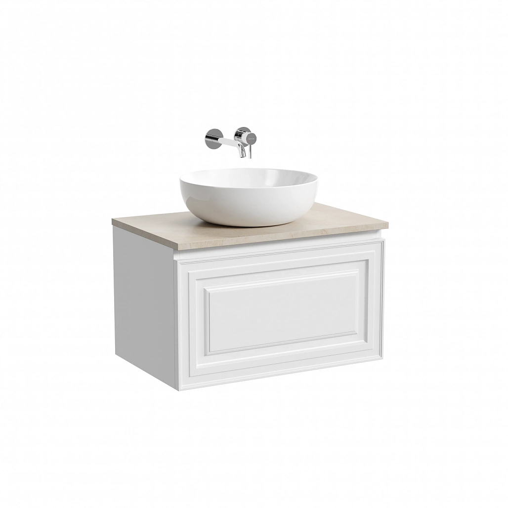 Тумба под столешницу Sancos Самая / Very 69x44,5x40,6 подвесная, белый матовый / bianco, столешница без отверстия под смеситель, креман / kreman — МЕБ009660 — фото 1