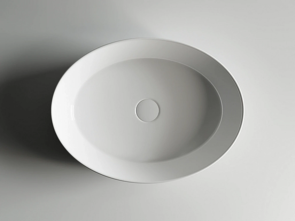 Раковина накладная Ceramicanova Элемент / Element 55x40x14 без перелива, овальная, белый — РАК010102 — фото 2
