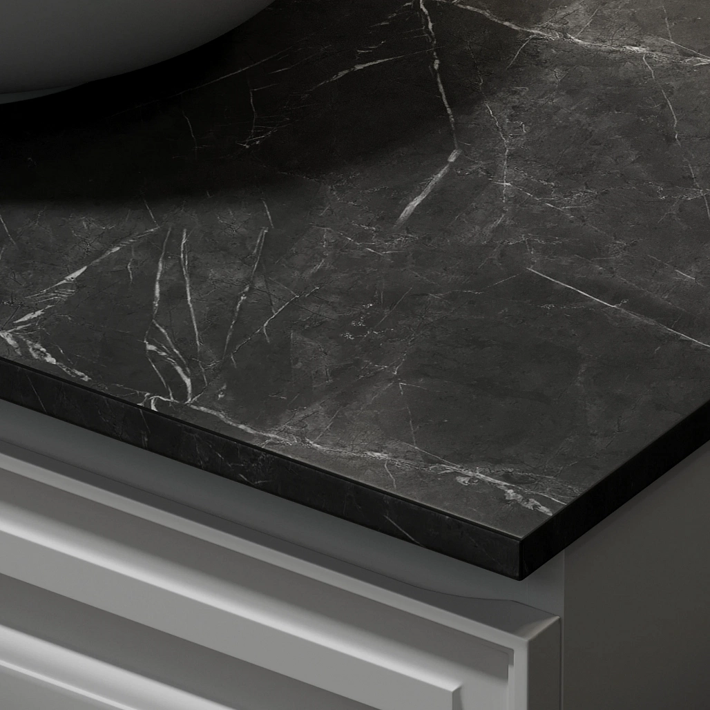 Тумба под столешницу Sancos Самая / Very 99,5x44,5x40,6 подвесная, белый матовый / bianco, столешница без отверстия под смеситель, черное небо / black sky — МЕБ009977 — фото 9