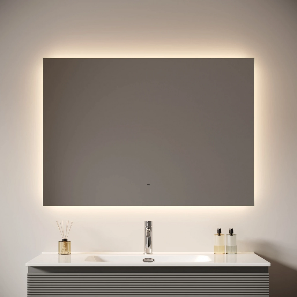 Зеркало Sancos Поле 2.0 / Square 2.0 100x70 светодиодная подсветка 2700K/4000K/5000K, антизапотевание, управление взмахом руки, диммируемая регулировка подсветки — ЗЕР010396 — фото 5