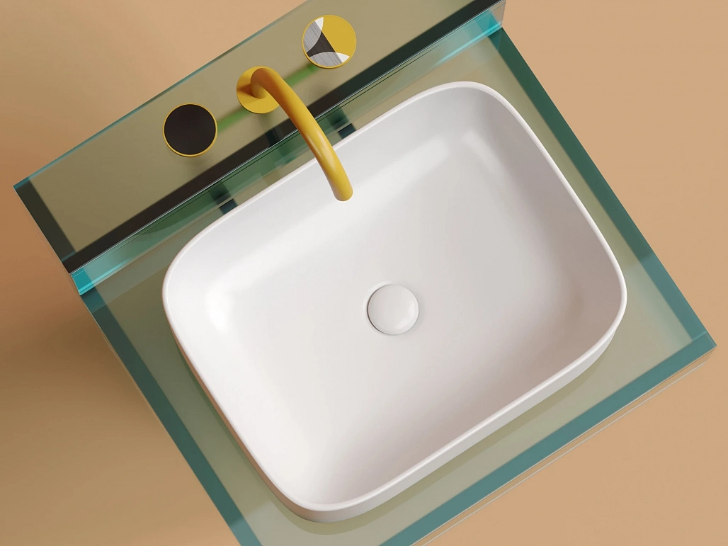 Раковина накладная Ceramicanova Элемент / Element 50,5x38x15 без перелива, прямоугольная, белый матовый — РАК010118 — фото 2