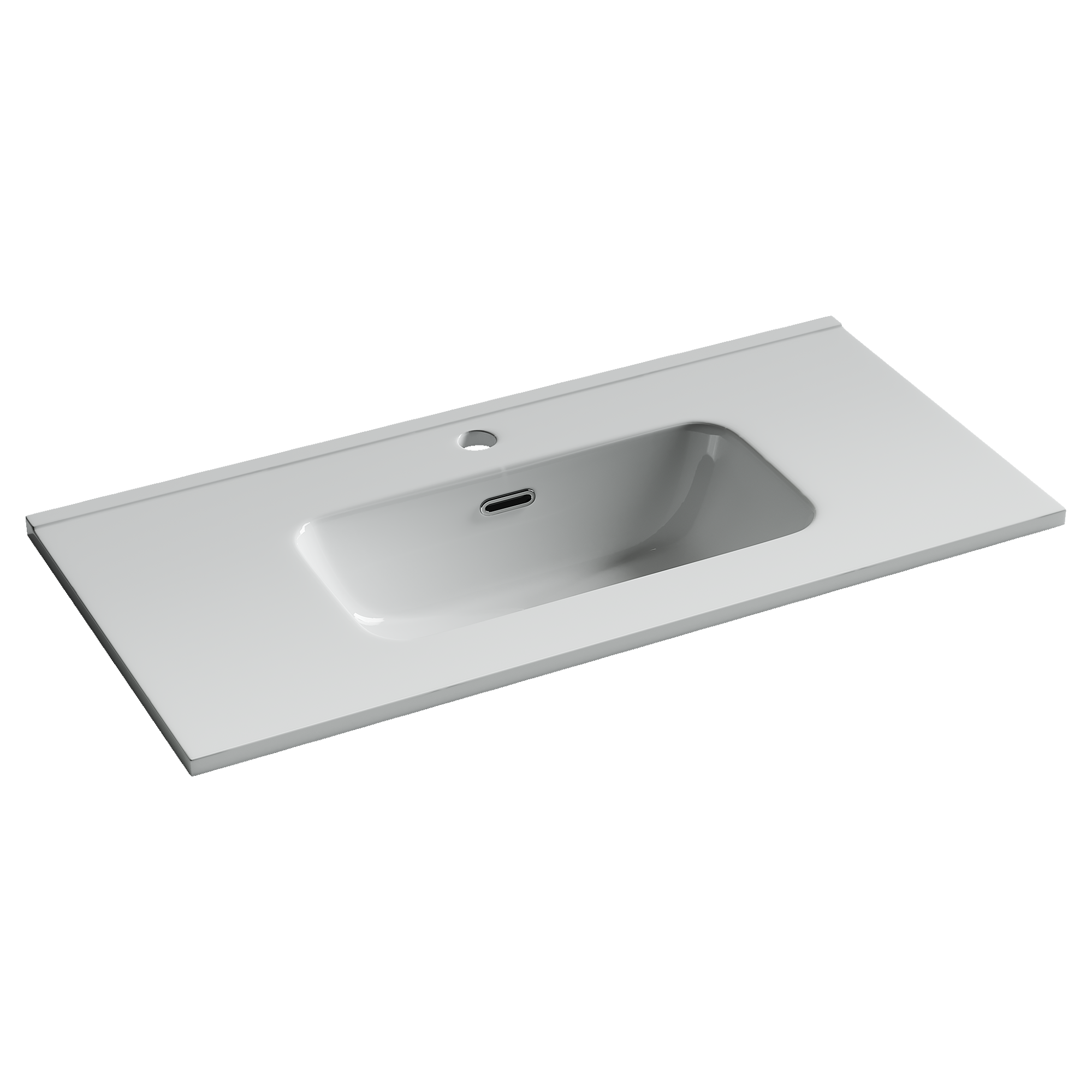 Раковина мебельная Ceramicanova Компакт / Compact 81x39,5x17 со сливом переливом, с отверстием под смеситель, прямоугольная, белый — РАК010028 — фото 1
