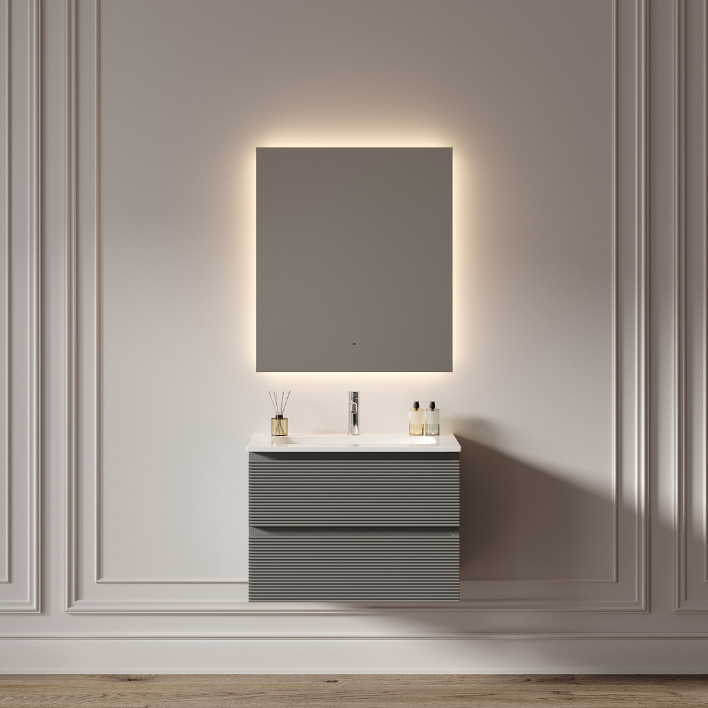 Зеркало Sancos Поле 2.0 / Square 2.0 70x80 светодиодная подсветка 2700K/4000K/5000K, управление взмахом руки, диммируемая регулировка подсветки — ЗЕР010419 — фото 8