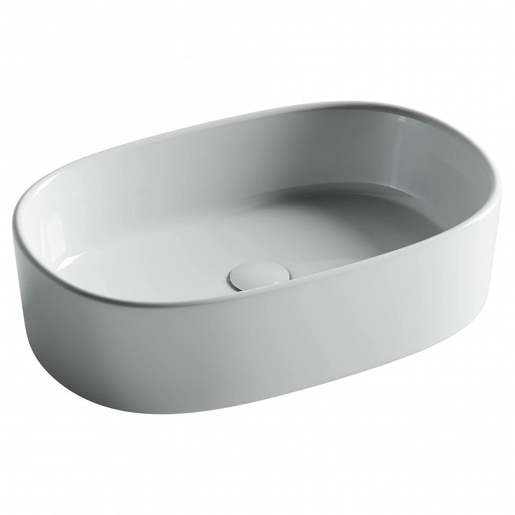 Раковина накладная овальная Ceramicanova Элемент (Element) 561x359x149, цвет белый, CN6075