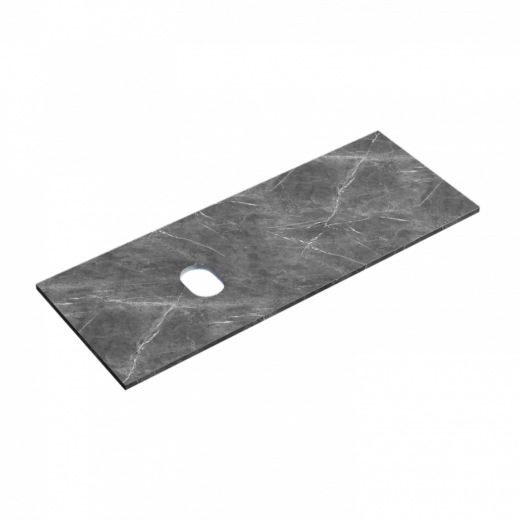 Столешница Sancos 120x46 без отверстия под смеситель, левая, черное небо / black sky