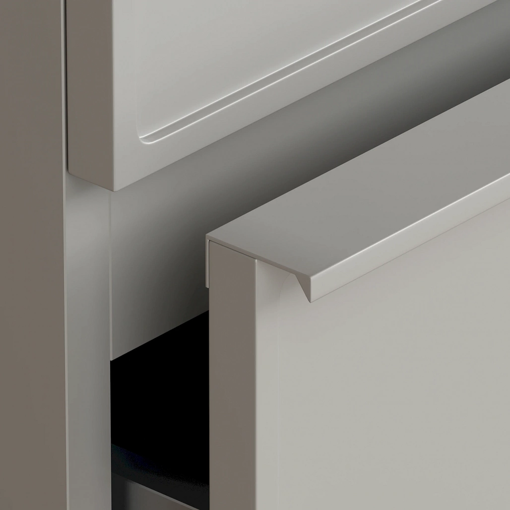 Тумба под столешницу Sancos Вельта / Velta 59x44,5x50 подвесная, тёплый серый, столешница без отверстия под смеситель, черное небо / black sky — МЕБ009960 — фото 4