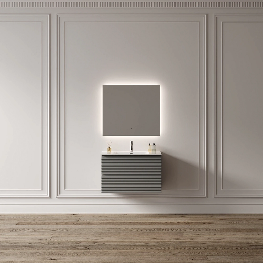 Зеркало Sancos Поле 2.0 / Square 2.0 80x70 светодиодная подсветка 2700K/4000K/5000K, управление взмахом руки, диммируемая регулировка подсветки — ЗЕР010413 — фото 9