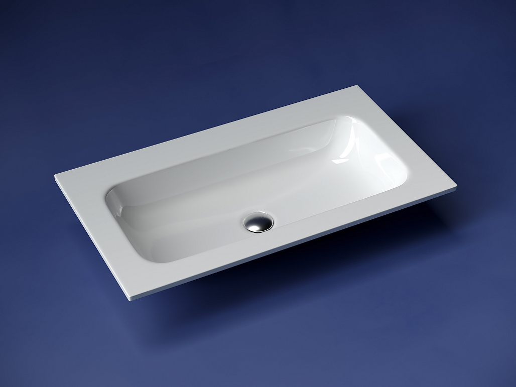 Раковина мебельная Ceramicanova Грация / Grace 81x45,7x13,7 без перелива, без отверстия под смеситель, прямоугольная, белый — РАК010055 — фото 2
