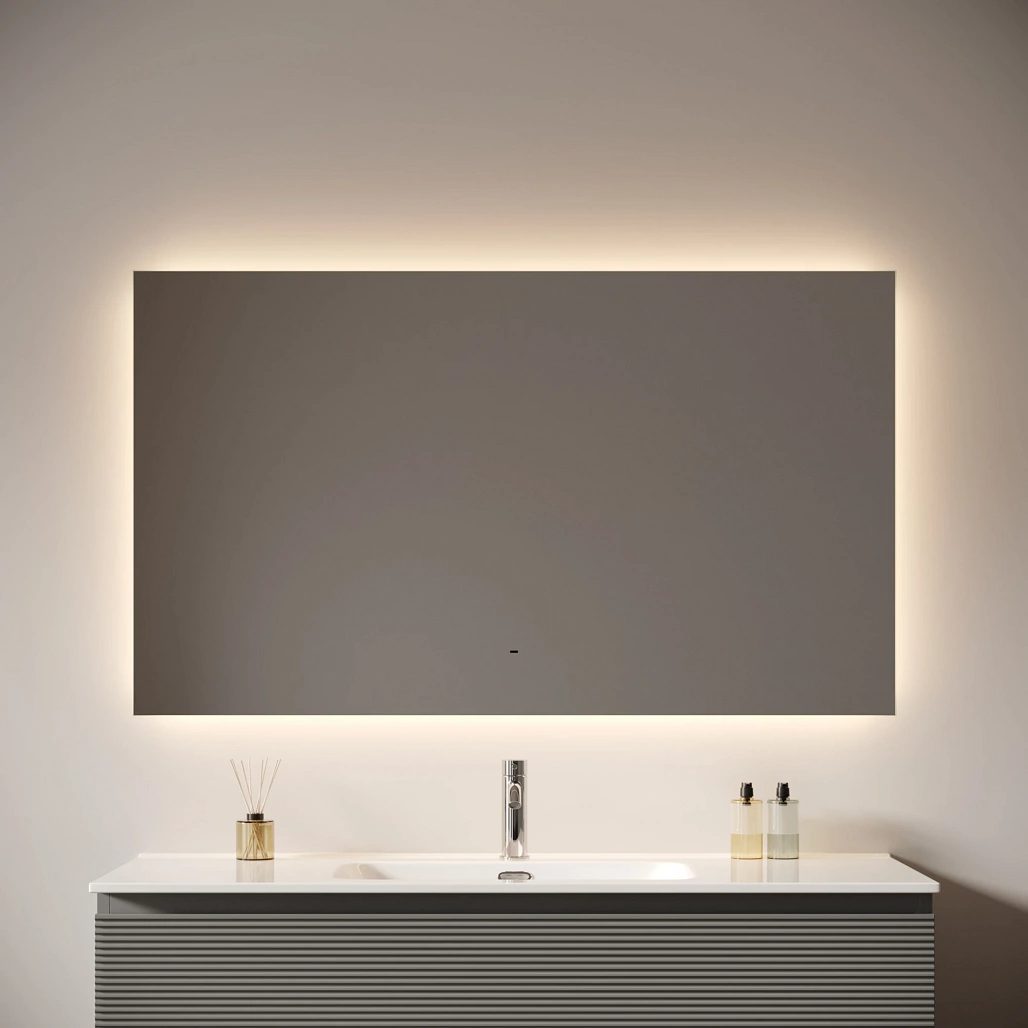 Зеркало Sancos Поле 2.0 / Square 2.0 120x70 светодиодная подсветка 2700K/4000K/5000K, антизапотевание, управление взмахом руки, диммируемая регулировка подсветки — ЗЕР010397 — фото 5
