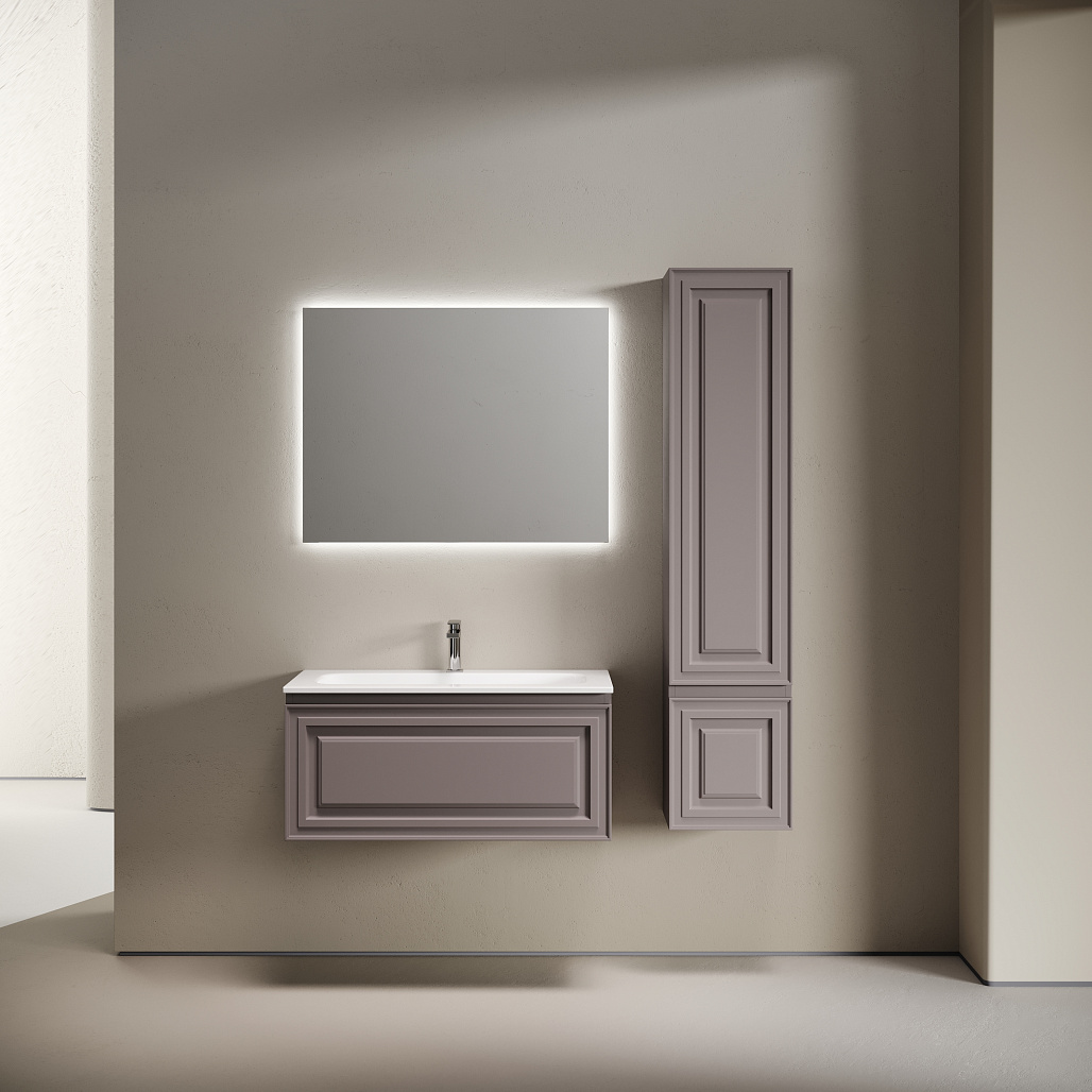 Тумба под раковину Sancos Самая / Very 89x44,5x40,6 подвесная, один ящик, пыльная роза / doha soft — МЕБ009272 — фото 2