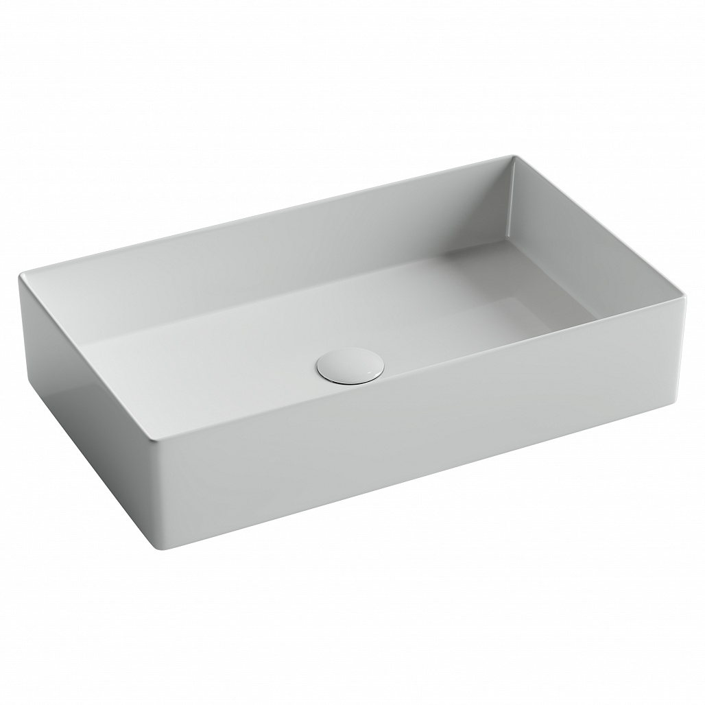 Раковина накладная прямоугольная Ceramicanova Элемент (Element) 601x361x130, цвет белый, CN6070